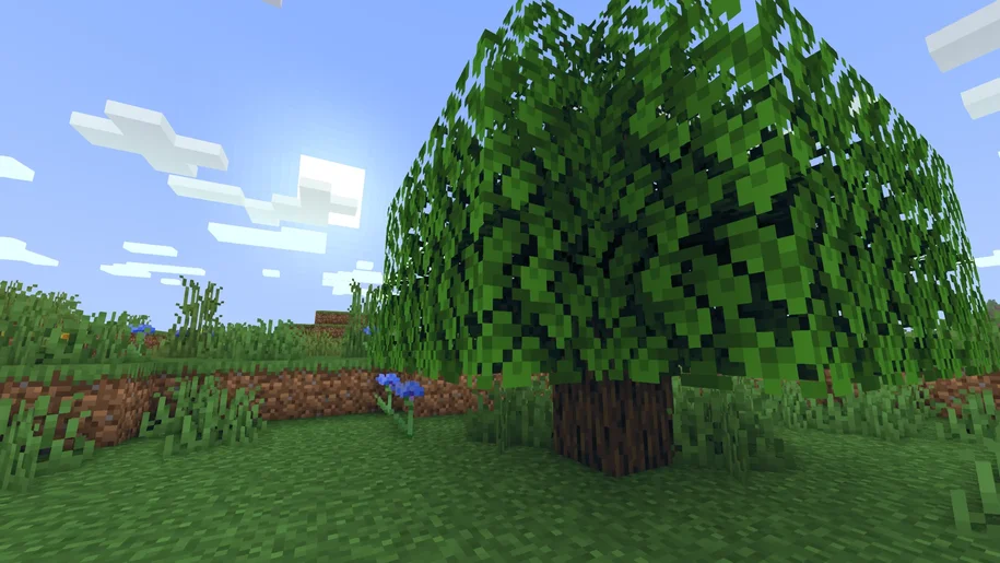 Minecraft Oak Tree with Tea Shaders