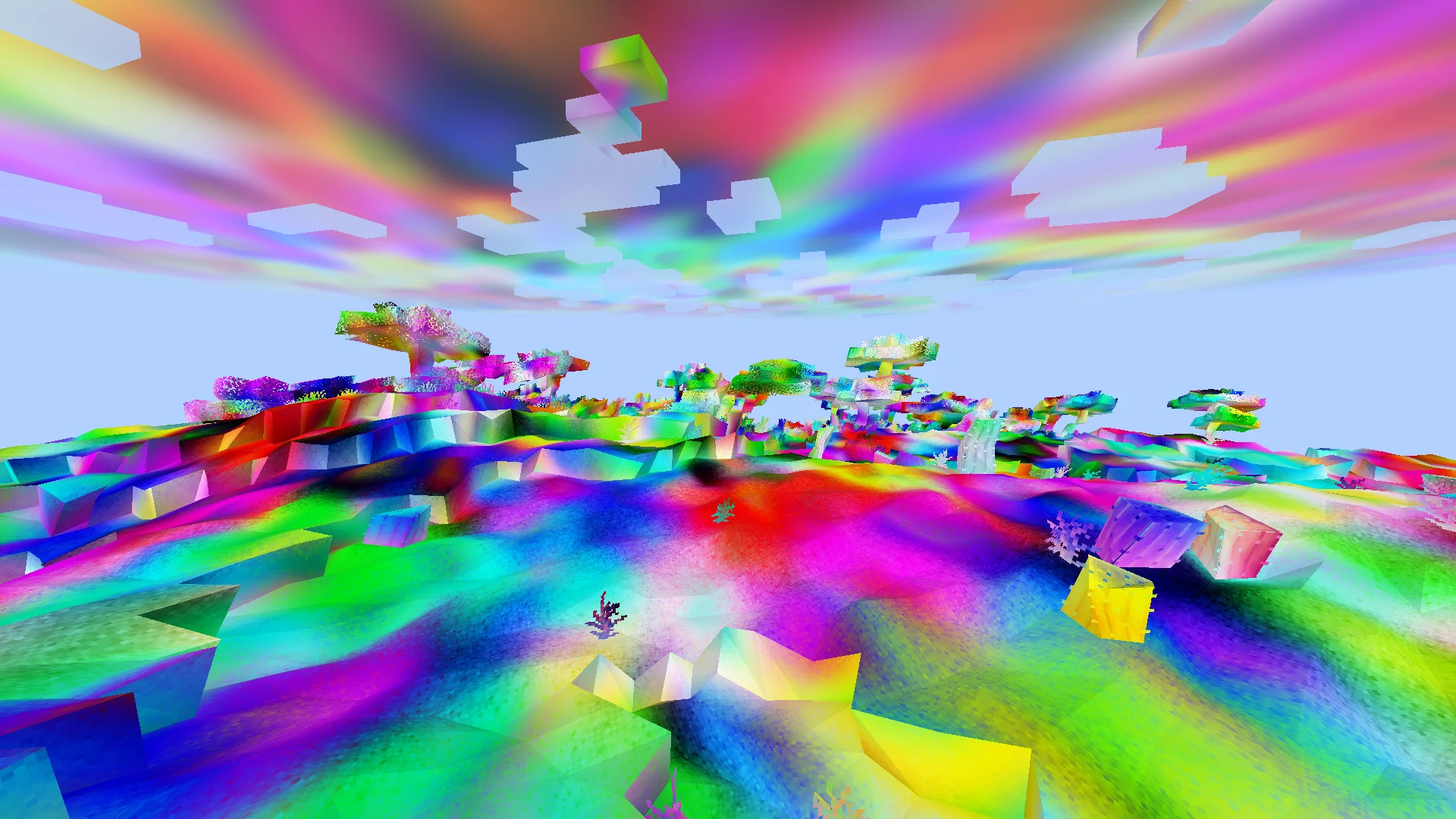 Trippy Shaderpack at maximum effect