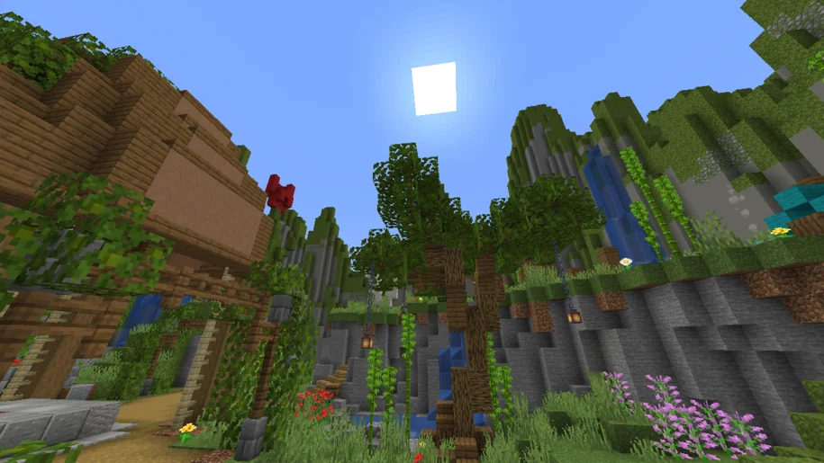 Peaceful scenery in Minecraft