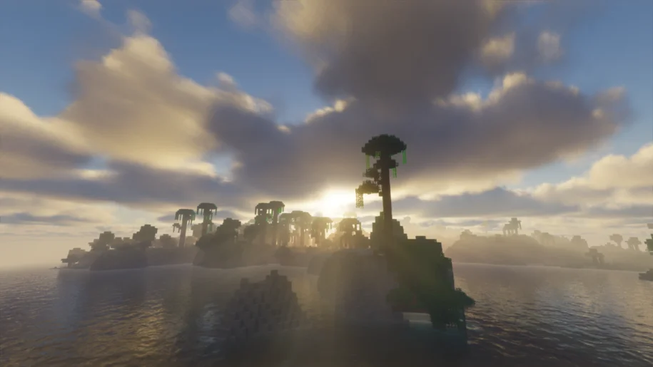 Sunrise in Minecraft with Photon Shaders