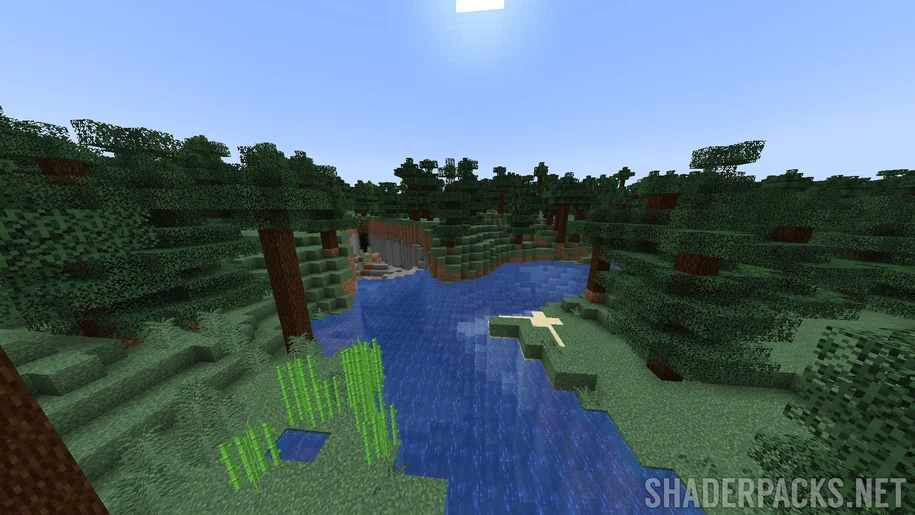 A taiga forest in Minecraft