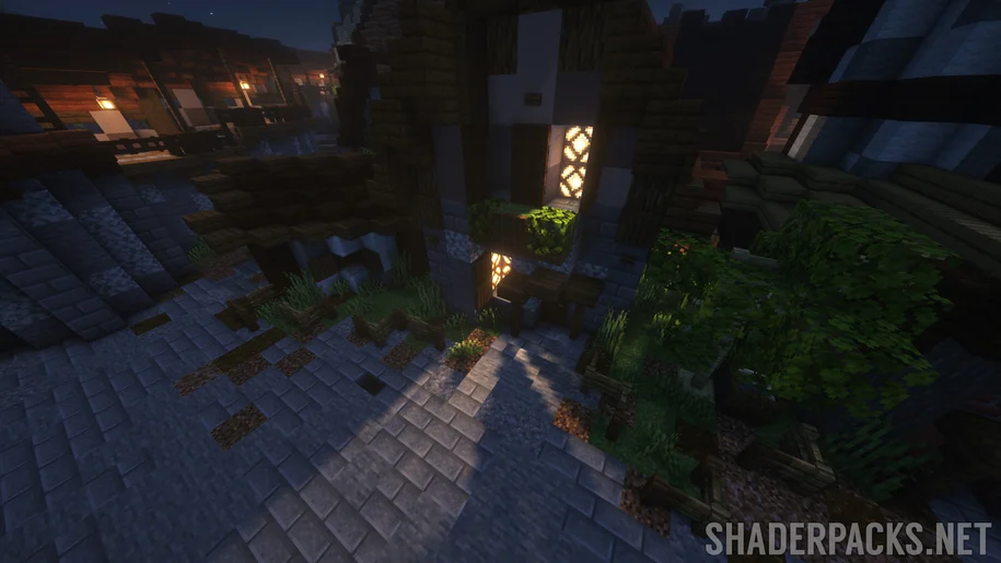 Propagation avancée de la lumière à partir d'une fenêtre dans Minecraft avec repenser les shaders de voxels