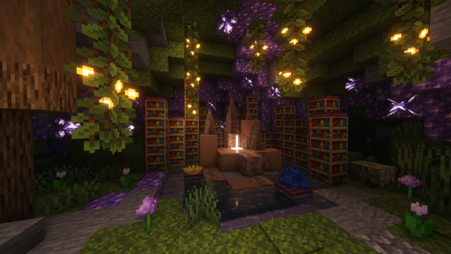Decorated cave in Minecraft with Complementary Reimagined